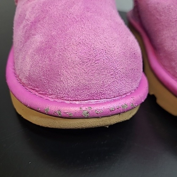 UGG Winter Snow Boots Youth 6 Pink Mid Calf Round‎ Toe Sherpa SN1139056T - Picture 3 of 14
